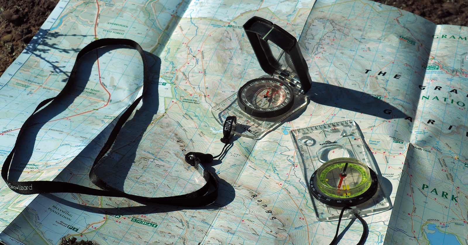 Plan your hike map and compass