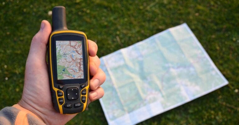 Using a GPS to navigate the trail