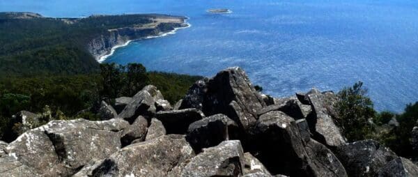 Wineglass Bay & Hazards Beach Circuit Hike (12.5km) Bishop and clerk trail hiking australia 600x254