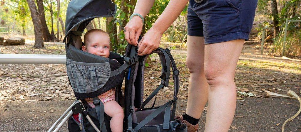 Panda child carrier outlet