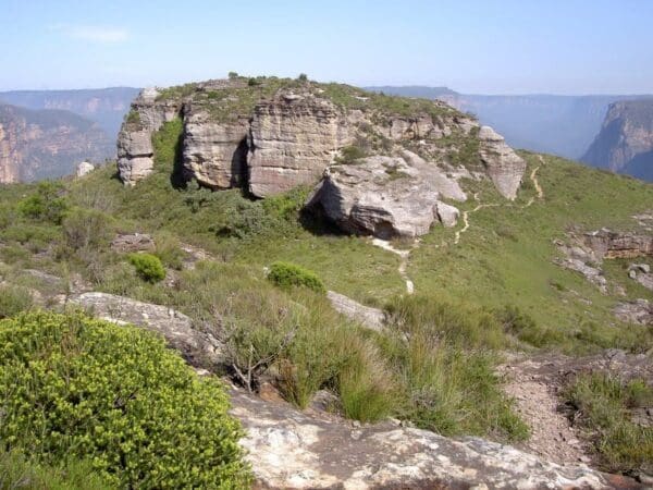 Mount Banks Road Cycle Route Hike (10km) Hay monolith 600x450