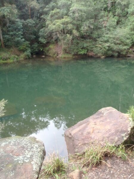 Red Hands Cave via Campfire Creek Hike (8.5km) Glenbrook and euroka circuit 450x600