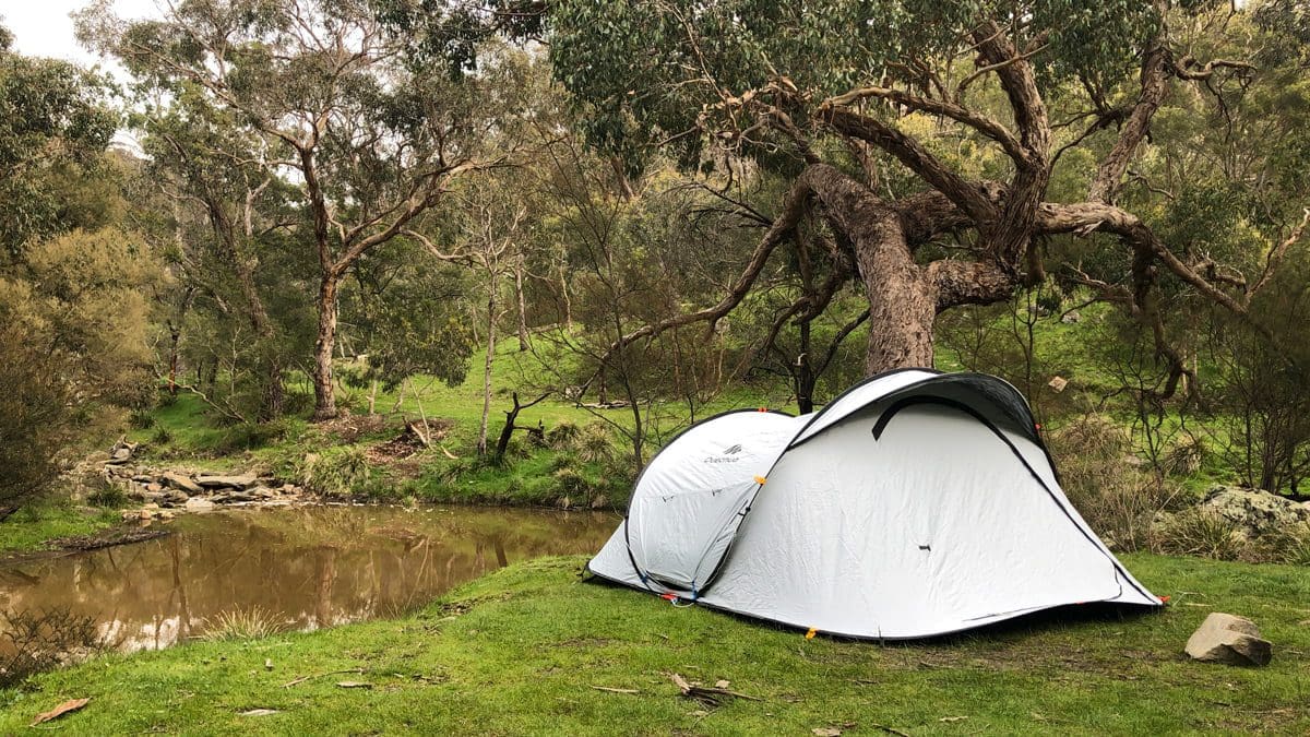 Quechua 2 second pop up camping tent trail hiking australia
