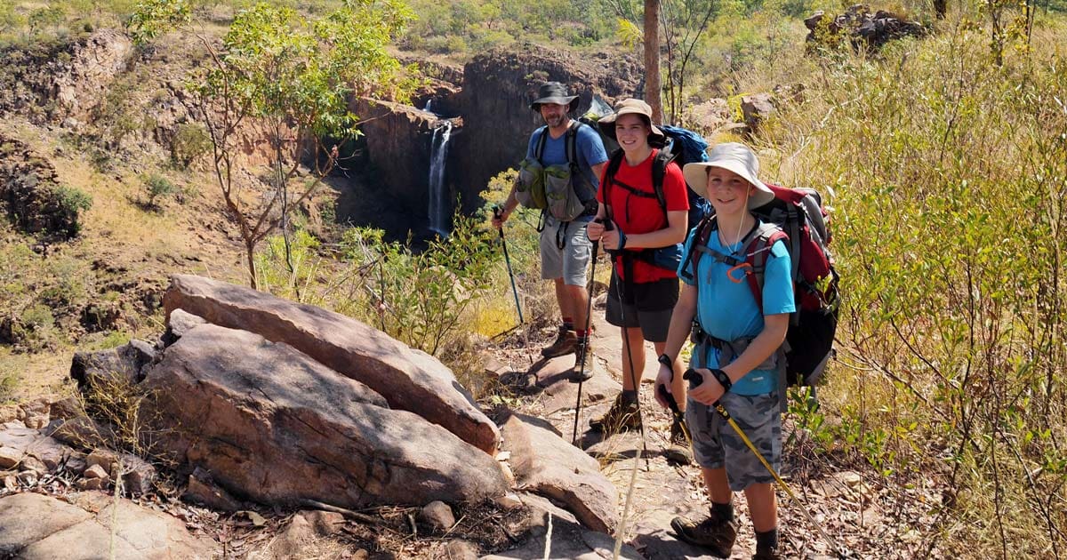 hiking with my sons