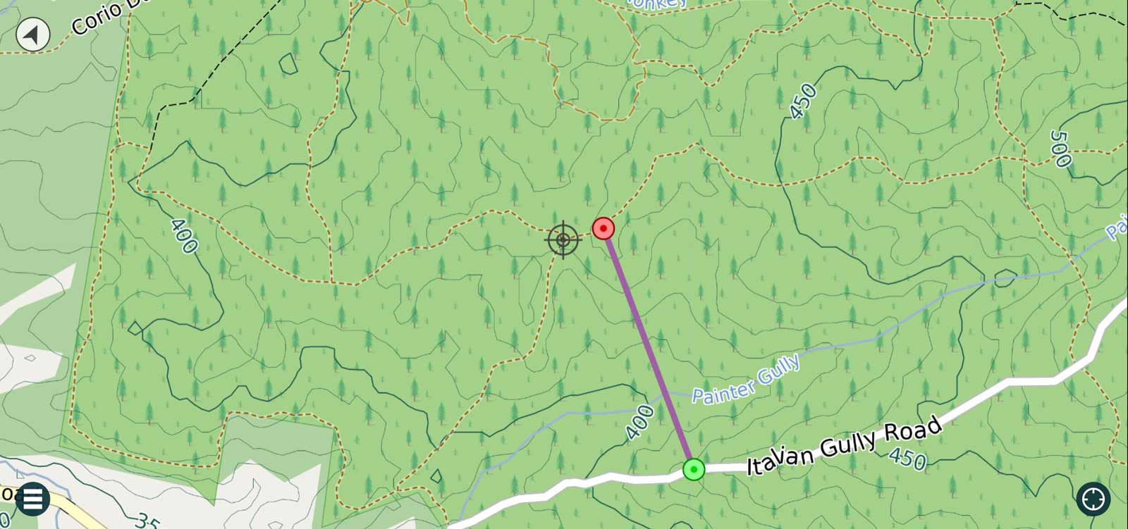 A guide to catching features navigation Aiming off
