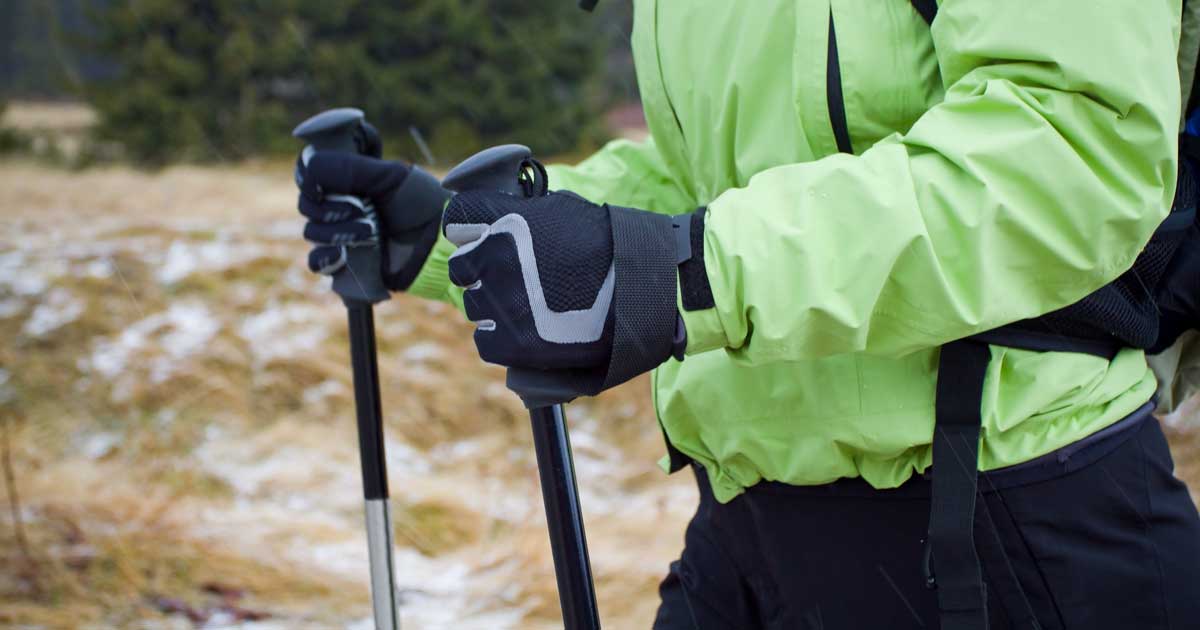 a bent hiking pole