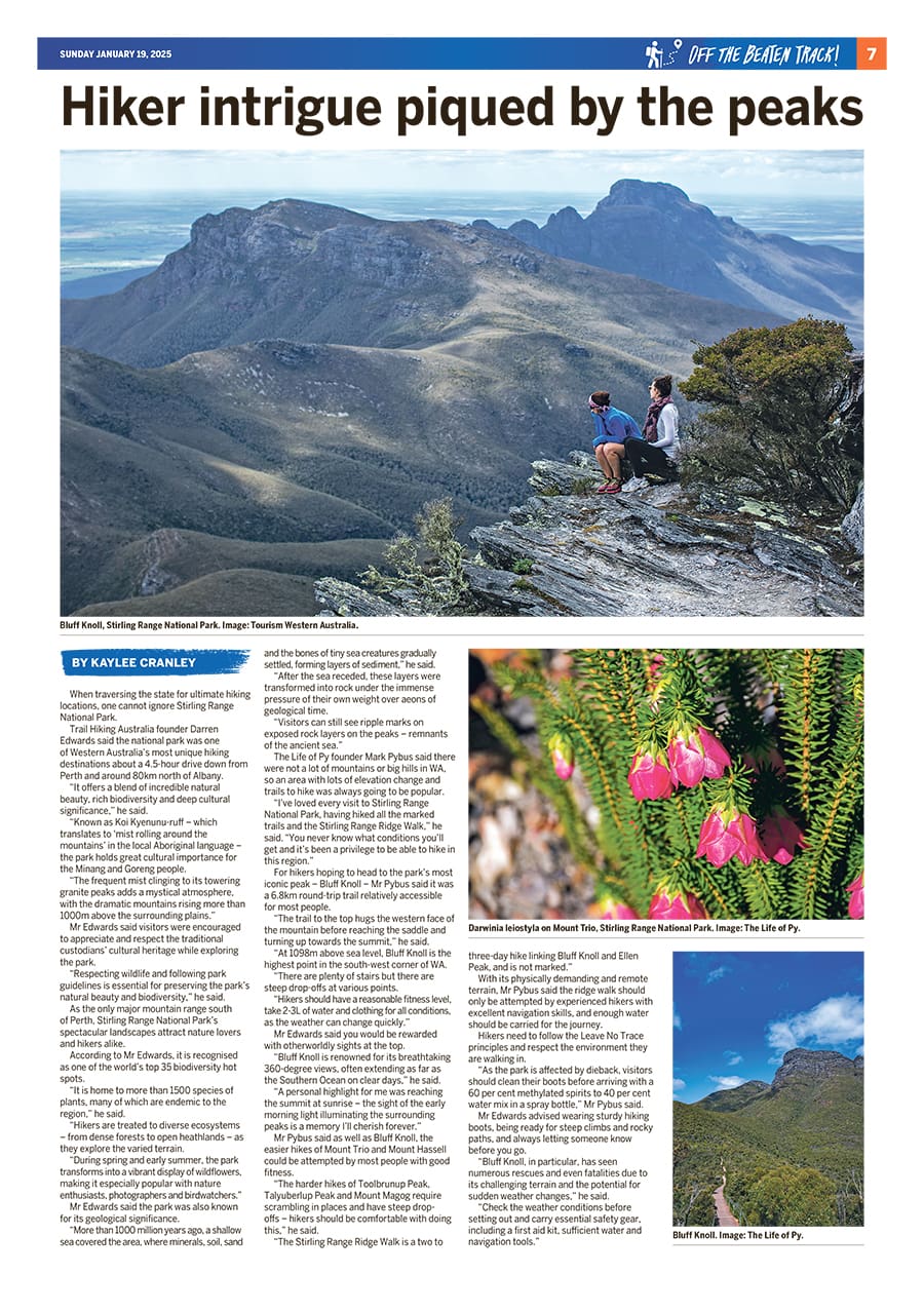 In the Media: Q&A on Stirling Range National Park Q&a on stirling range national park